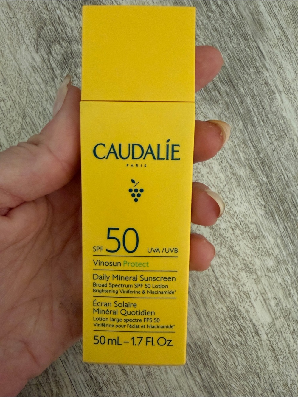 Caudalie Bright Yellow Daily Mineral Sunscreen SPF 50 $39 retail